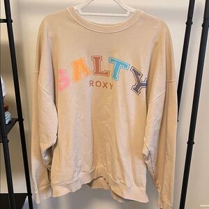 Roxy Multicolor 'Salty' Beige Sweatshirt